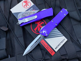 Microtech Standard Troodon D/E Purple Aluminum Body w/ Stonewashed Plain Edge Blade (3”) 138-10PU