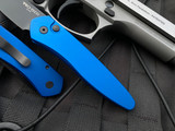 Pro-Tech Newport Blue Aluminum Body w/ S35VN Black Plain Edge Blade (3”) 3407-BLUE