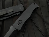 Pro-Tech Emerson CQC7 Operator Auto Folder Black Sterile Aluminum Body w/ Tritium Button and Black Chisel Grind Tanto Blade (3.25”) E7T OPERATOR