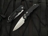 Pro-Tech TR-5 Auto Folder Black Aluminum Body w/ S35VN Stonewashed Plain Edge Blade (3.25”) T501