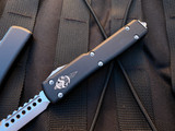 Microtech UTX-70 Warhound Black Aluminum Body w/ Stonewashed Plain Edge Blade (2.42") 419W-10S