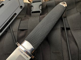 Cold Steel Magnum Tanto XII Fixed Blade Black Kray-Ex Grips w/ San Mai Satin Finished Plain Edge Blade (12”) 35AE