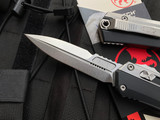 Microtech Glykon Bayonet Beadblast Black Aluminum and Titanium Body w/ Stonewashed Plain Edge Blade (3.75") 184-10
