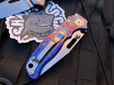 Demko AD20.5 SharkLock Custom Timascus Body w/ Stonewashed Clip Point Blade (3”)