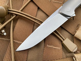 Hog House Knives Model T Titanium Body w/ Titanium Hardware and Two-Tone RWL-34 Blade (3.36”) HHK-T-BSR-SS