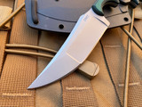 CRKT Minimalist Katana Fixed Blade Neck Knife Green Resin Infused Fiber Scales w/ Katana Plain Edge Blade (2.13”) 2394