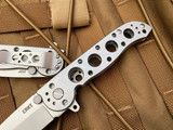 CRKT M16 Kit Carson Folder Stainless Steel Body w/ Bead Blast Tanto Plain Edge Blade (3.06”) M16-02SS
