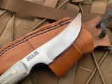Silver Stag Slab Series Backwoods Pro Elk Antler Handle w/ D2 Plain Edge Blade (3”) BWP3.0