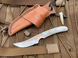 Silver Stag Slab Series Backwoods Pro Elk Antler Handle w/ D2 Plain Edge Blade (3”) BWP3.0