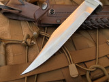 Silver Stag Elk Stick Series Frontier Fighter Elk Antler Handle w/ D2 Plain Edge Blade (7”) FF7.0ES