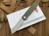 Terrain 365 Otter Flip-AT OD Green G10 Scales w/ Terravantium Plain Edge Blade (3”) 10706