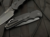 Pro-Tech TR-5 Auto Folder Black Aluminum Body w/ S35VN Black DLC Plain Edge Blade (3.25”) T503