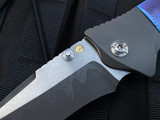 PRE OWNED Allen Elishewitz Custom Folder w/ Timascus Scales and Damascus Plain Edge Blade (4”)