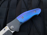 PRE OWNED Allen Elishewitz Custom Folder w/ Timascus Scales and Damascus Plain Edge Blade (4”)