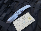 Medford Midi Marauder Violet/Faced Silver Flats Body w/ Violet Hardware and S35VN Tumbled Tanto Blade (3.25”)