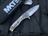 Medford Swift FL Flipper Blue Body w/ S35VN Tumbled Plain Edge Blade (3.375”)