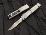 Microtech Ultratech S/E Sandtrooper Sandy White Aluminum Body w/ Sandy White Plain Edge Blade (3.4") 121-1SAD