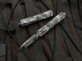 Microtech Dirac D/E Urban Camo Aluminum Body w/ Full Serrated Urban Camo Blade (2.92") 225-3UCS