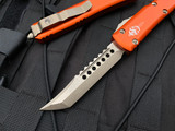 Microtech Ultratech Hellhound Orange Aluminum Body w/ Bronzed Plain Edge Blade (3.4”) 119-13ORS