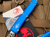 Microtech Ultratech Hellhound Blue Aluminum Body w/ Bronzed Plain Edge Blade (3.4”) 119-13BLS