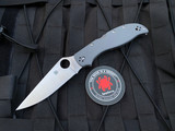 Spyderco Stretch XL Gray G10 Scales w/ CPM Cruwear Satin Finished Plain Edge Blade (3.99”) C258GPGYCW