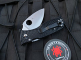 Spyderco Lil Temperance 3 Black FRN Scales w/ VG10 Satin Finished Plain Edge Blade (2.92”) C69PBK3