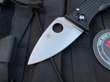 Spyderco Lil Temperance 3 Black FRN Scales w/ VG10 Satin Finished Plain Edge Blade (2.92”) C69PBK3