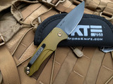 Medford Smooth Criminal Dijon Yellow Aluminum Body w/ Bronze Hardware, PVD Clip, and PVD Plain Edge Blade (3”)