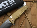 Medford Smooth Criminal Dijon Yellow Aluminum Body w/ Bronze Hardware, PVD Clip, and PVD Plain Edge Blade (3”)
