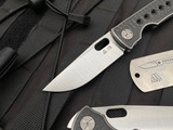 Wingman EDC MTNT Mach 3 Front Flipper Titanium Body w/ Carbon Fiber Inlay and M390 Belt Satin Finished Plain Edge Blade (2.875”) WME-MTNT-M3-MTCF