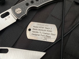Wingman EDC MTNT Mach 3 Front Flipper Titanium Body w/ Carbon Fiber Inlay and M390 Belt Satin Finished Plain Edge Blade (2.875”) WME-MTNT-M3-MTCF