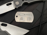 Wingman EDC MTNT Mach 3 Front Flipper Titanium Body w/ Carbon Fiber Inlay and M390 Belt Satin Finished Plain Edge Blade (2.875”) WME-MTNT-M3-MTCF