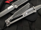 Reate Knives EXO Titanium Black Micarta Inlay Body w/ Double Edge Stonewashed Blade (3.75”)-1677548089