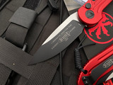 Microtech LUDT Auto Folder Red Aluminum Body w/ Black Plain Edge Blade (3.42”) 135-1RD
