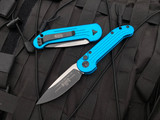 Microtech LUDT Auto Folder Turquoise Aluminum Body w/ Black Plain Edge Blade (3.42”) 135-1TQ