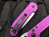 Microtech LUDT Auto Folder Violet Aluminum Body w/ Black Plain Edge Blade (3.42”) 135-1VI