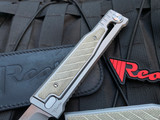 Reate Knives EXO Titanium Green Micarta Inlay w/ Stonewashed Tanto Partially Serrated Blade (3.75”)
