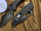Microtech Stitch Auto Folder Tactical Black Aluminum Body w/ Black Plain Edge Blade (3.75") 169-1T