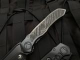 Microtech Anax T/E Integral Folder Full DLC Titanium Carbon Fiber Inlaid Body w/ DLC Full Serrated Blade (3.69”) 191C-3DLCTCFITI