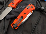 Benchmade Mini Bugout Orange Grivory Body w/ S30V Stonewashed Plain Edge Drop Point Blade (2.82”) 533