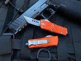 Microtech Mini Troodon Hellhound Orange Aluminum Body w/ Stonewashed Hellhound Blade (1.99”) 819-10ORS