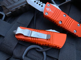 Microtech Mini Troodon Hellhound Orange Aluminum Body w/ Stonewashed Hellhound Blade (1.99”) 819-10ORS