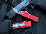 Microtech Mini Troodon Hellhound Red Aluminum Body w/ Stonewashed Hellhound Blade (1.99”) 819-10RDS