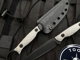 Toor Knives Anaconda Fixed Blade Stealth Diamondback Textured G10 Handle w/ Black Plain Edge Blade (3.75”)