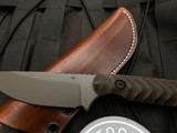 Toor Knives Field 3.0 Fixed Blade Textured Ebony Handle w/ Spanish Moss Green Plain Edge Blade (3.625”)