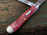 Case Knives Pocket Worn Old Red Bone Corn Cob Jig Trapper 00783