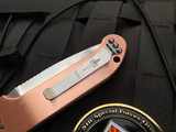 Marfione Custom LUDT Copper Body w/ Carbon Fiber Button and Hand Rubbed Satin Blade (3.42”)