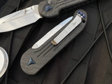 Marfione Custom LUDT Full Carbon Fiber Body w/ Blue Ringed Hardware and Mirror Polished Blade (3.42”)