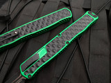 Heretic Knives Cleric II D/E Green Aluminum Body w/ Stainless Steel Black Bubble Inlay and Magnacut Black Blade (4.25”) H020-10A-GRN