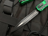 Heretic Knives Cleric II D/E Green Aluminum Body w/ Stainless Steel Black Bubble Inlay and Magnacut Black Blade (4.25”) H020-10A-GRN
